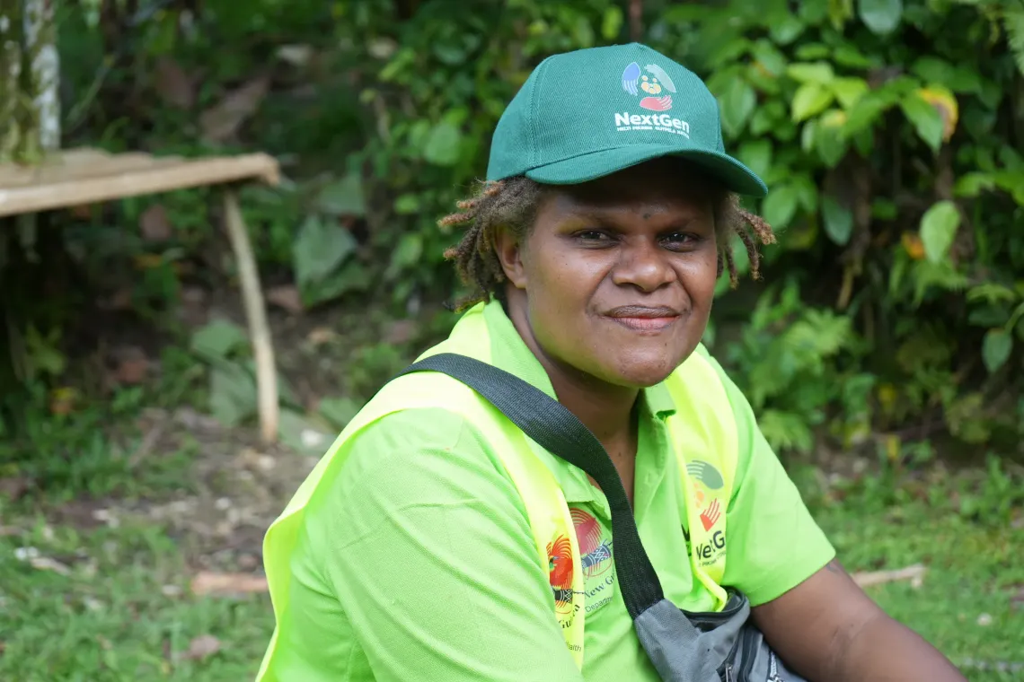 Nursing Officer Dorothy Sebulon is among the team members conducting the household monitoring survey.