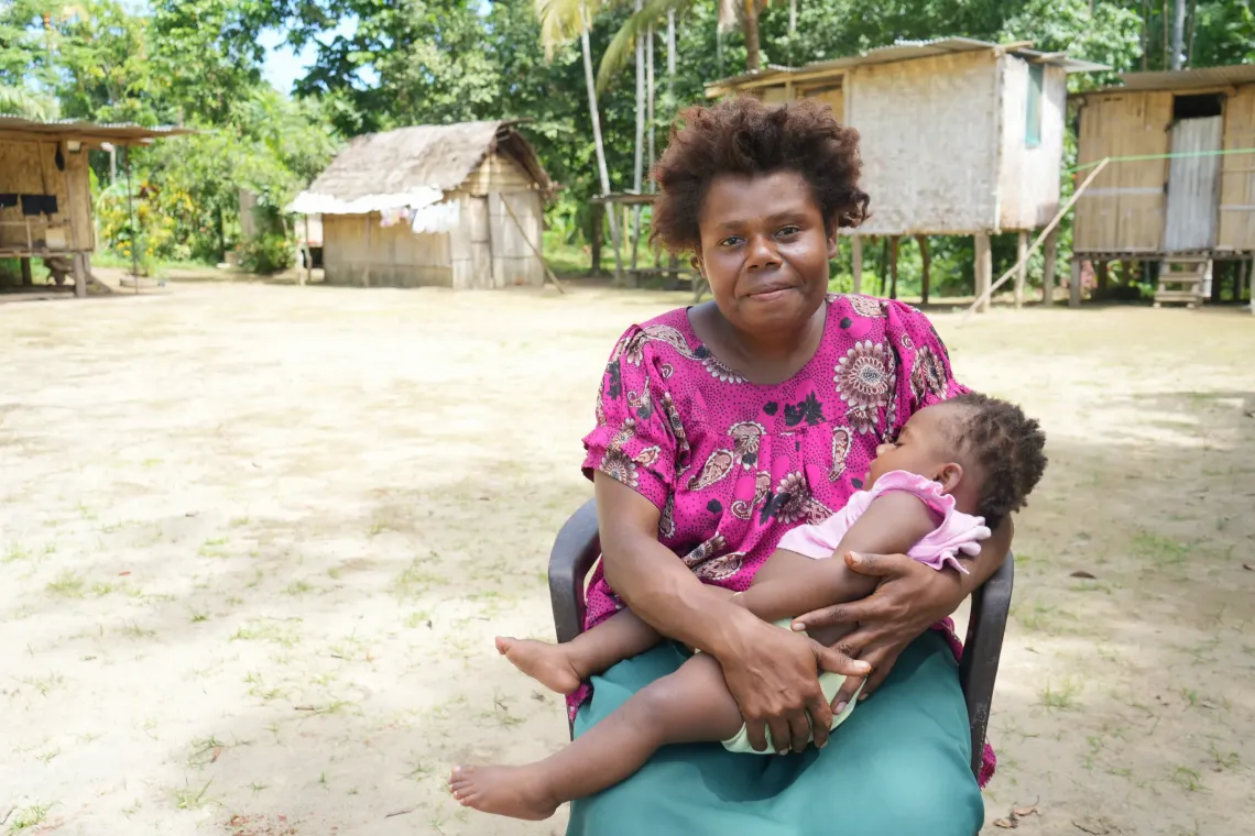 For mother of two Maureen Laumbo, visits from Village Health Assistants are a welcome source of health information, guidance and support.