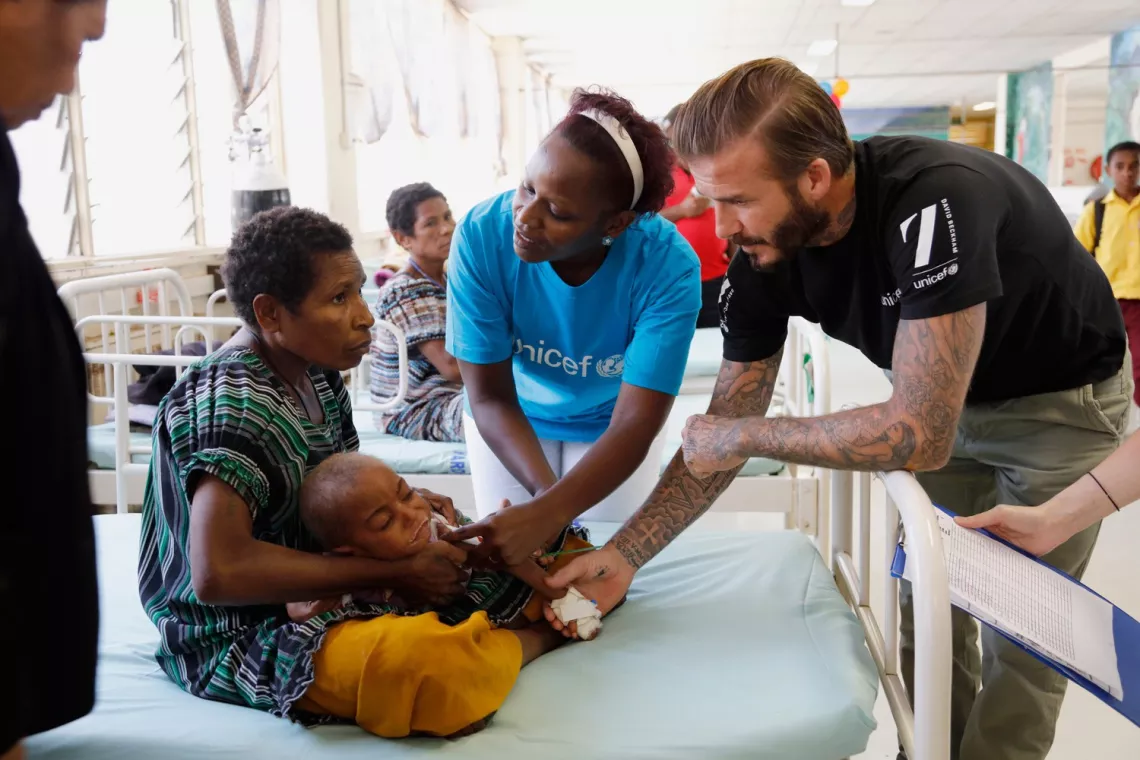 David meets a young boy suffering from malnutrition