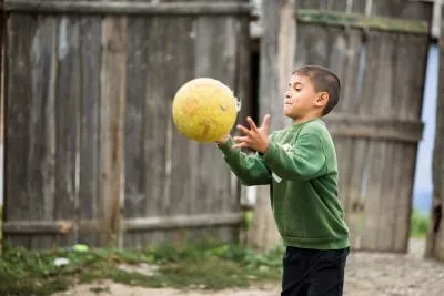 Child with ball