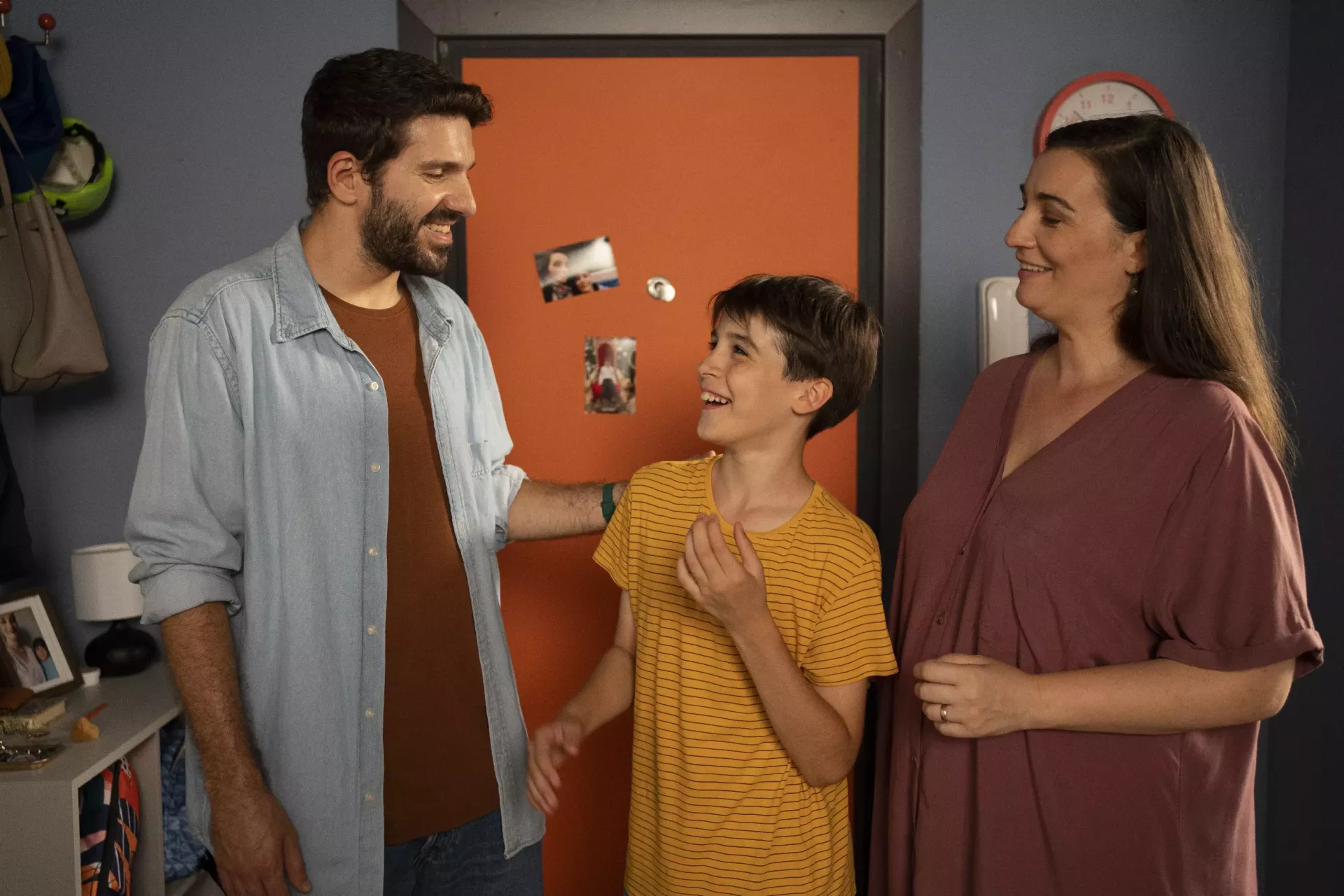 Poză cu o familie. 