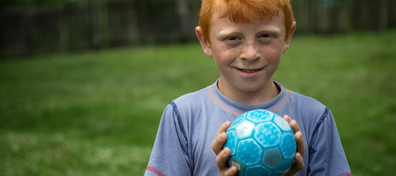 Boy with an UNICEF ball