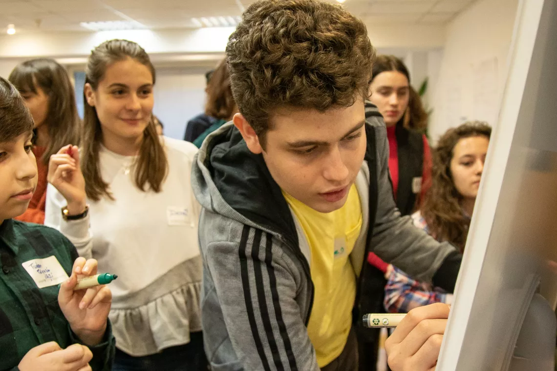 Alex during the Children's Board workshop in January 2020