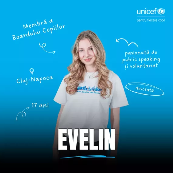 Evelin, membră a Boardului Copiilor