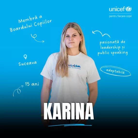 Karina, membră a Boardului Copiilor