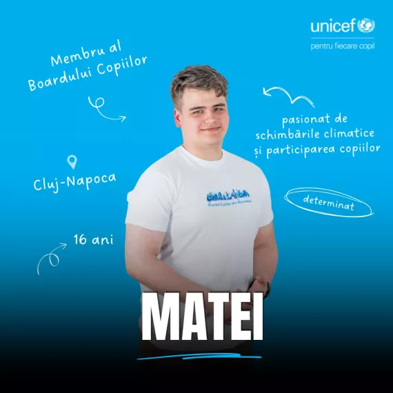 Matei, membru al Boardului Copiilor