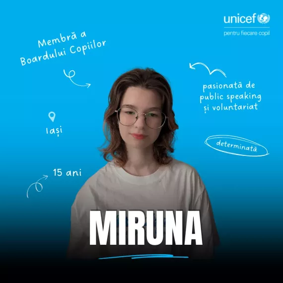 Miruna, membră a Boardului Copiilor