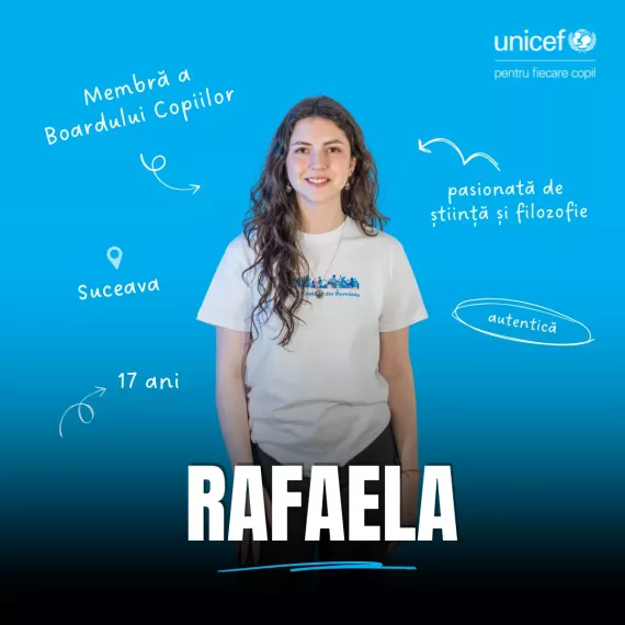 Rafaela, membră a Boardului Copiilor