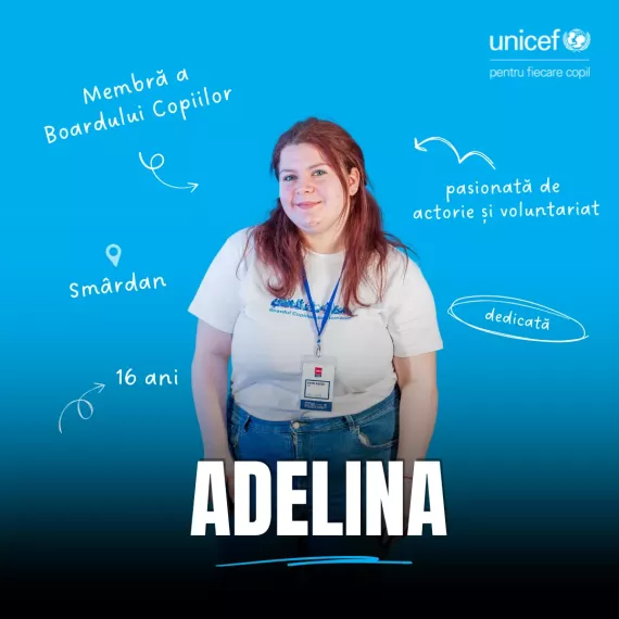 Adelina, membră a Boardului Copiilor