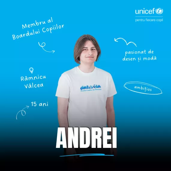 Andrei, membru al Boardului Copiilor