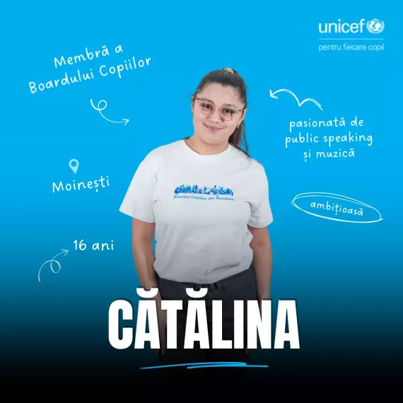 Cătălina, membră a Boardului Copiilor