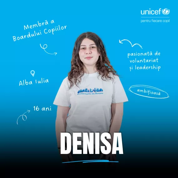 Denisa, membră a Boardului Copiilor