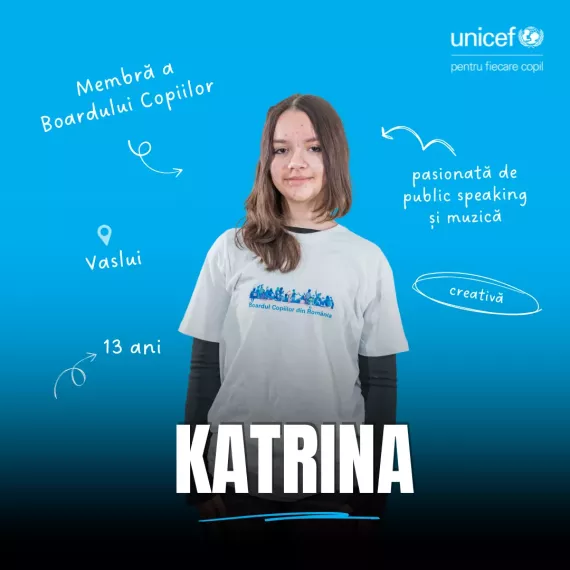 Katrina, membră a Boardului Copiilor