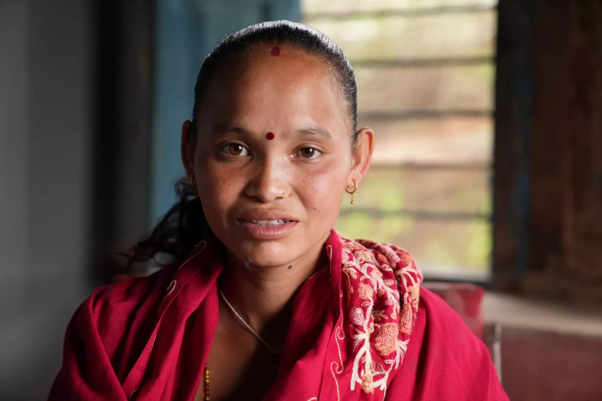 Kabita, 5-months pregnant with her second child isits the Badalamji Health Centre to access maternal healthcare services in Nepal