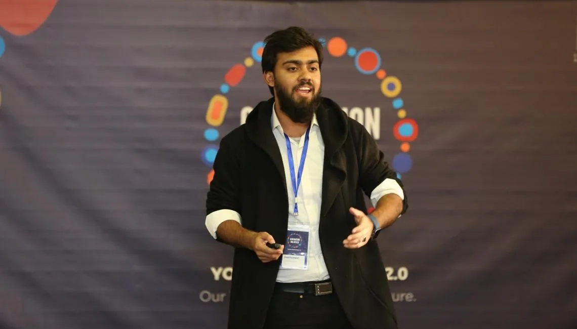 Irfan during Eye Interaction&rsquo;s final pitch presentation