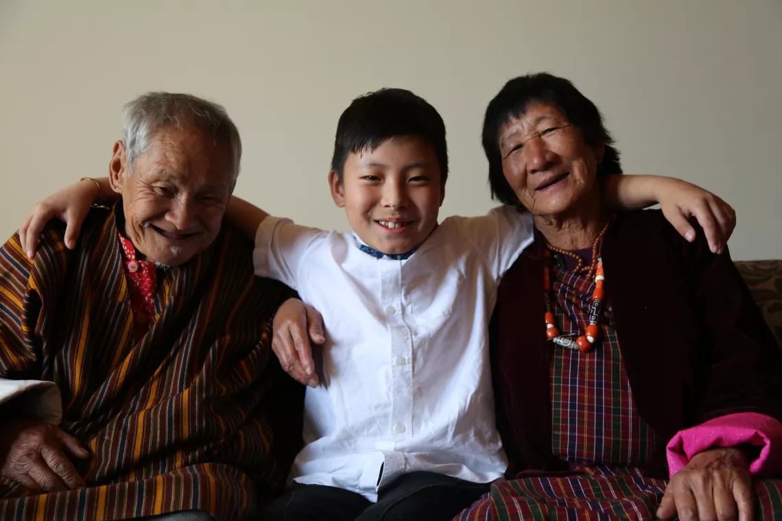 Family in Bhutan