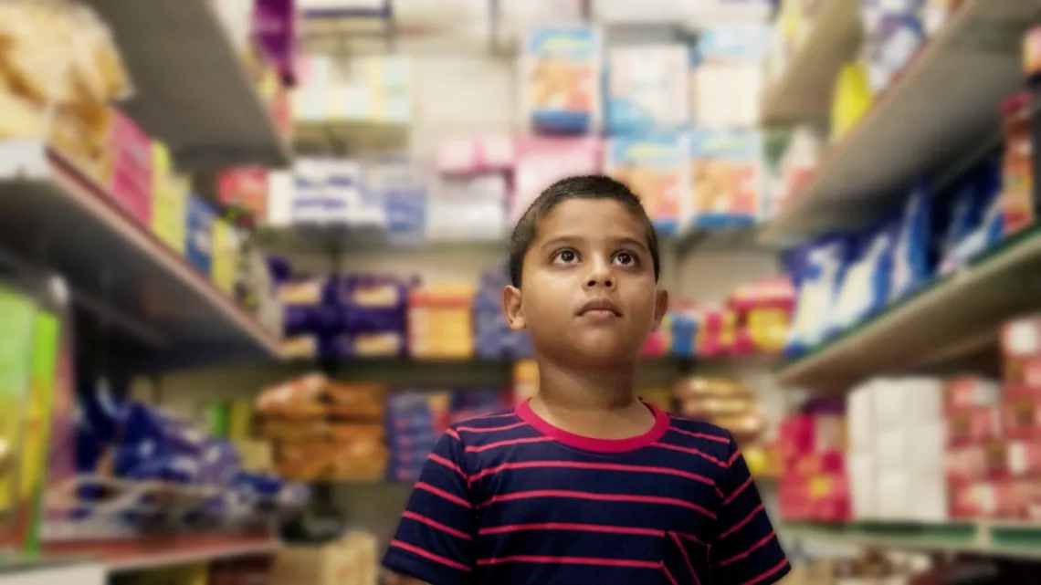 Boy in shop