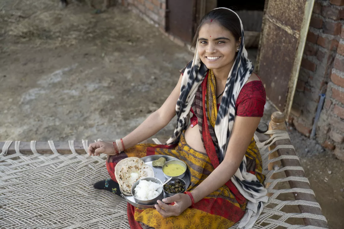 Kavita vinod (ANC 9 months) consumes healthy diet