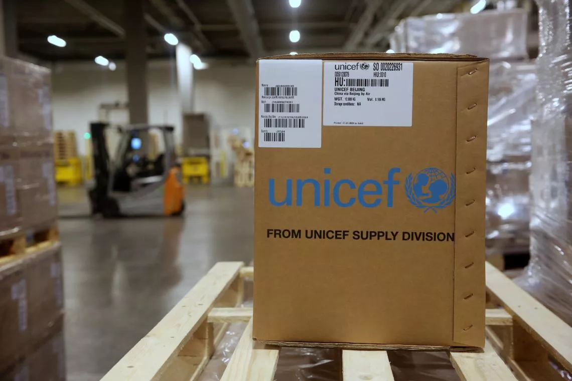 Unicef cardboard box