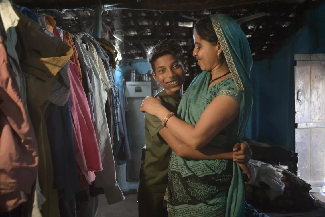 mother and son