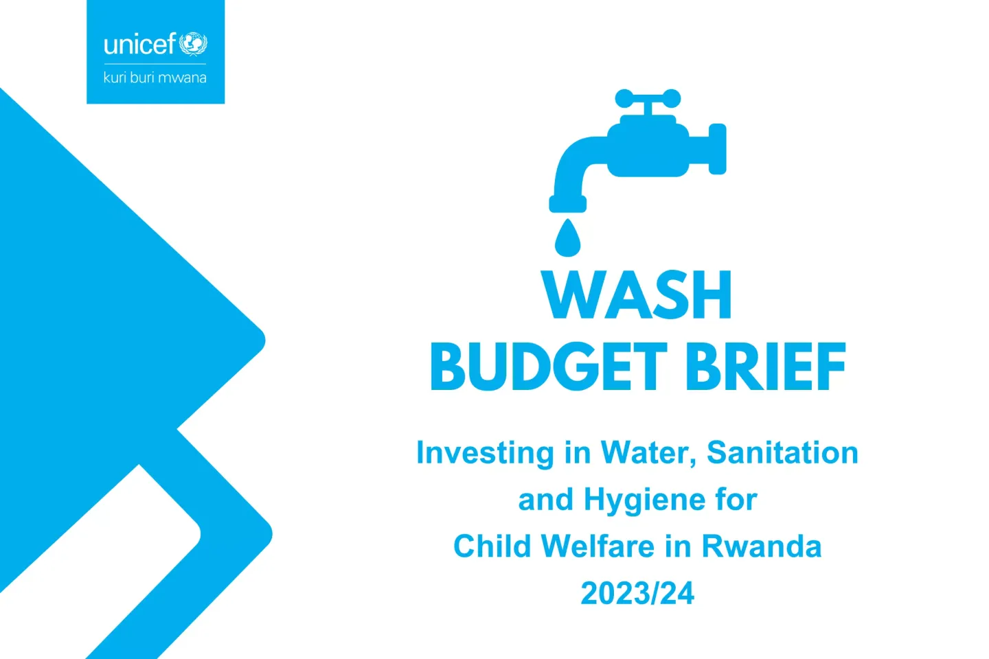 Design of cover Page Budget Brief on WASH