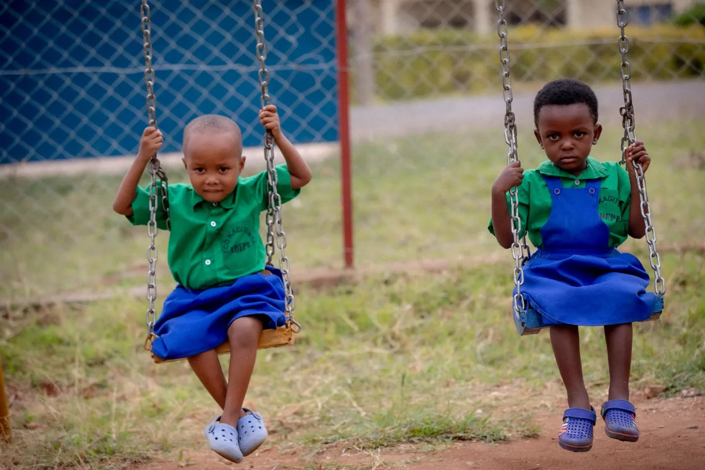 Two children playing