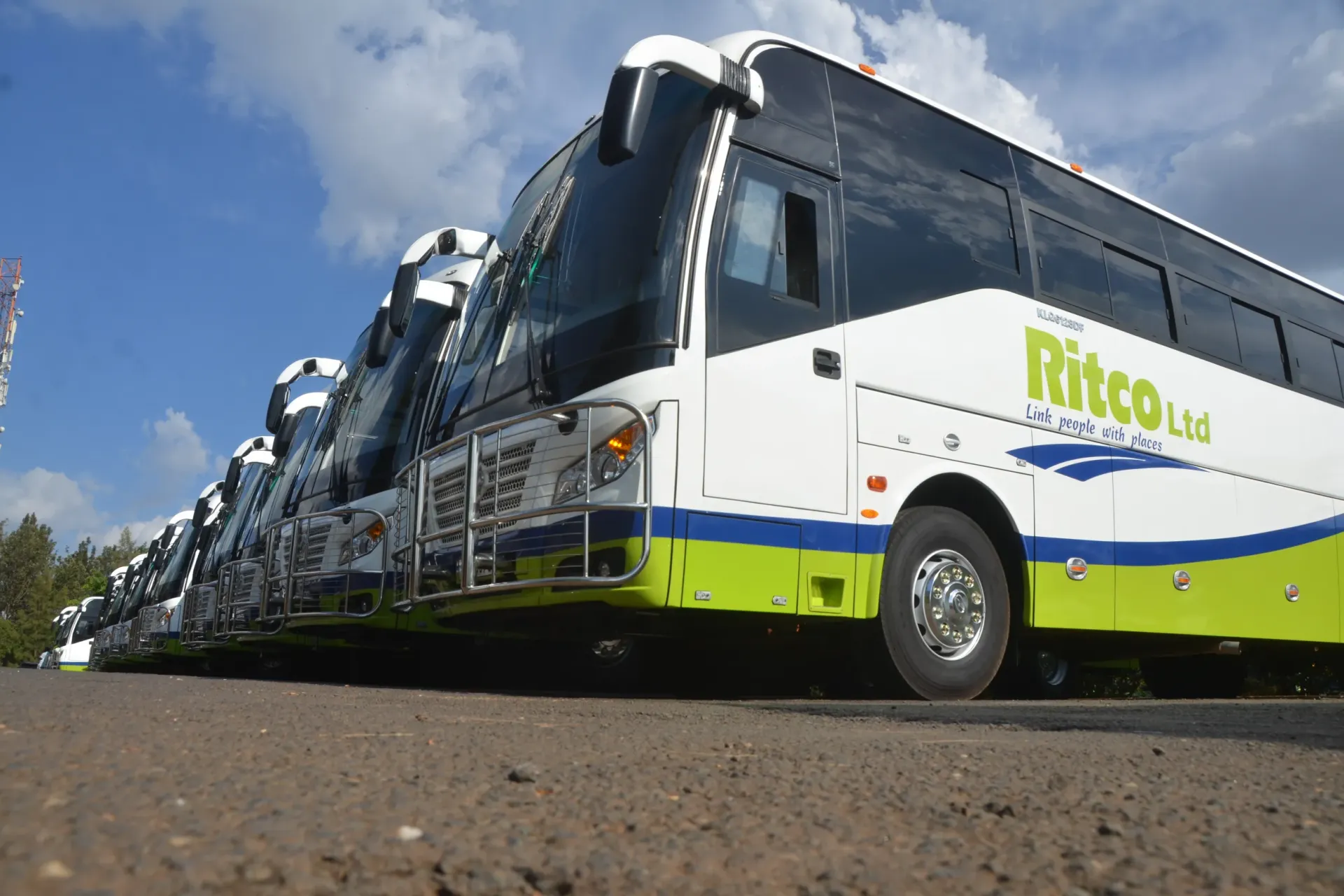 buses in the parking