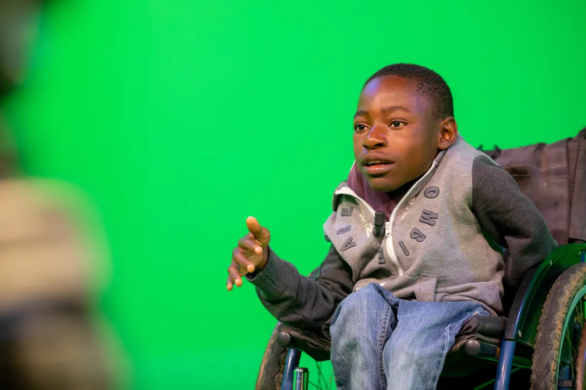 Pacifique Niyonkuru, 15, participated in UNICEF's Activate Talks event on the International Day of Persons with Disabilities in Rwanda