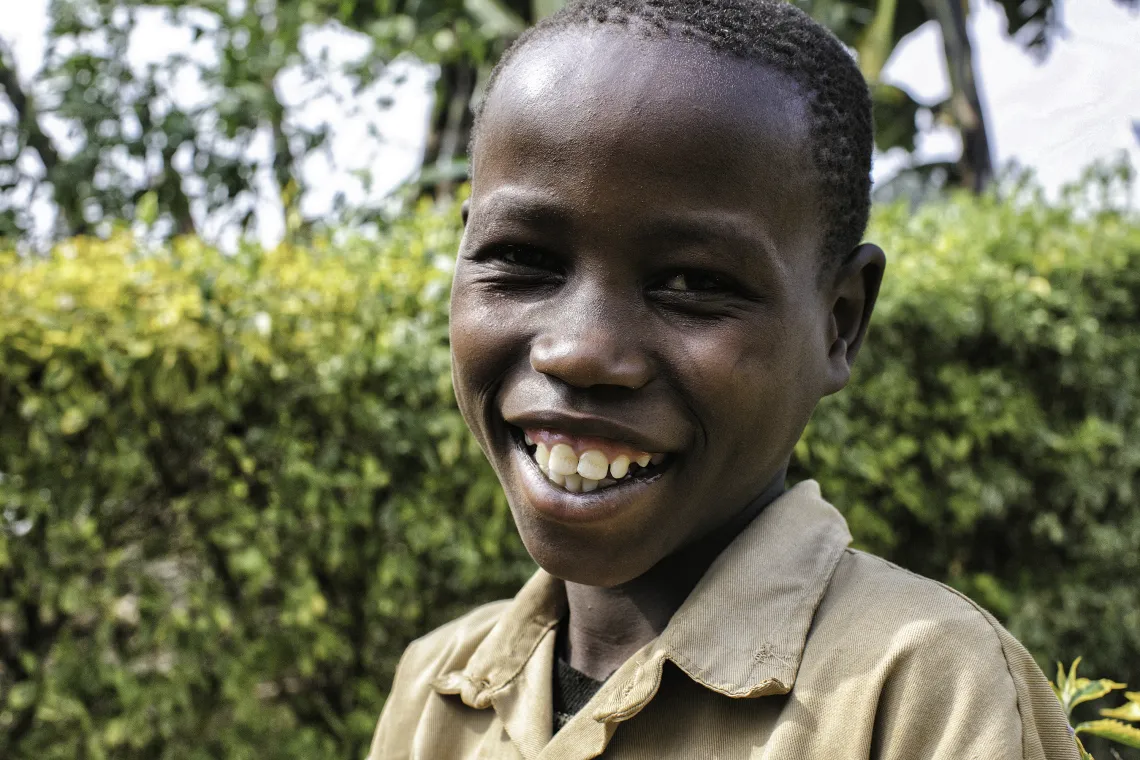 Habinshuti Fabrice, ni umuhungu w&rsquo;imyaka 12 yitabiriye ubukangurambaga bwo kurwanya Ebola zatewe inkunga na UNICEF mu karere ka Nyamasheke. 