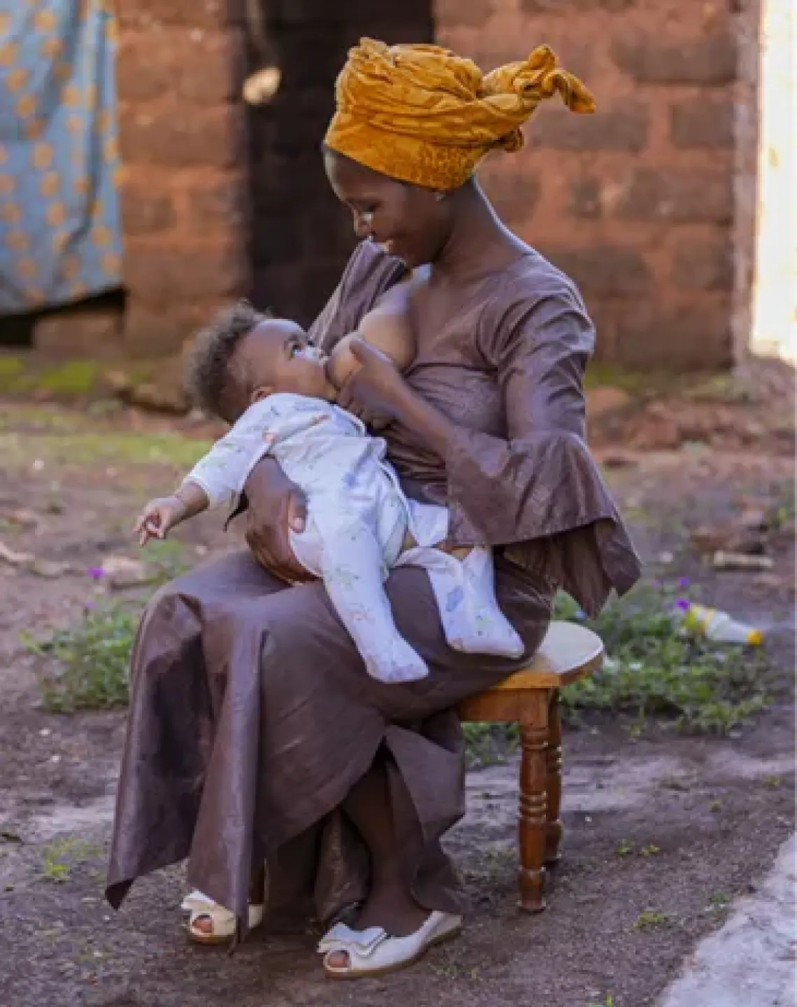 a woman breastfeeding 
