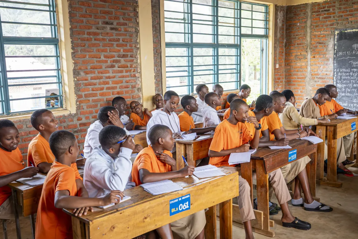 students in class