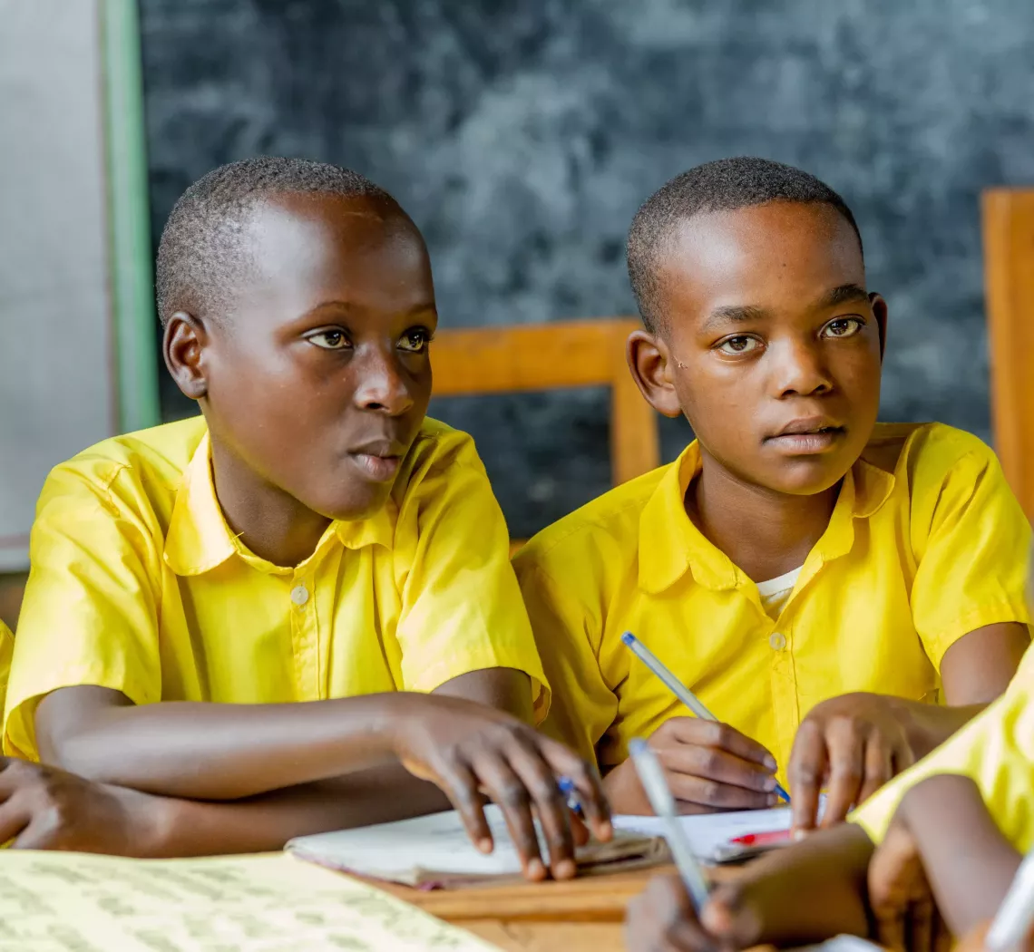 two students learning