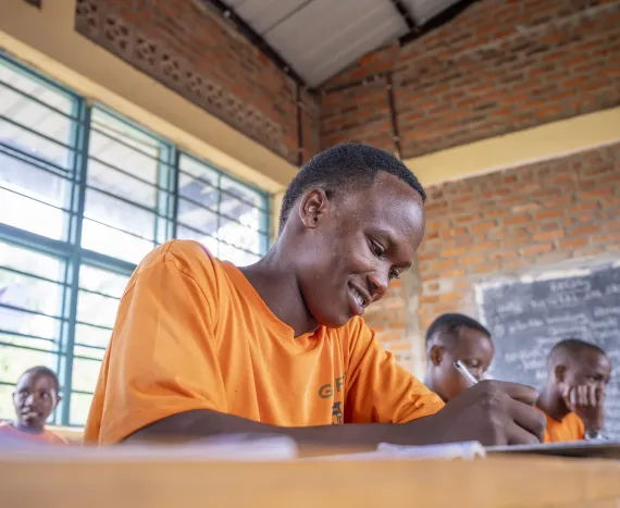 A student in a class
