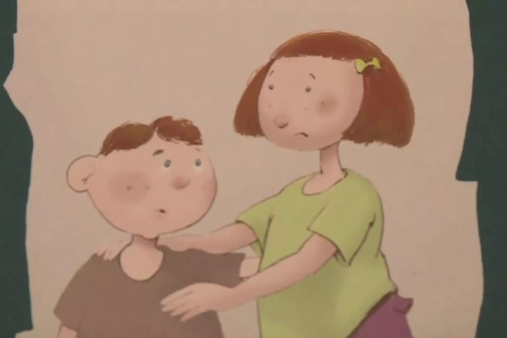 Children stuck between mom and dad