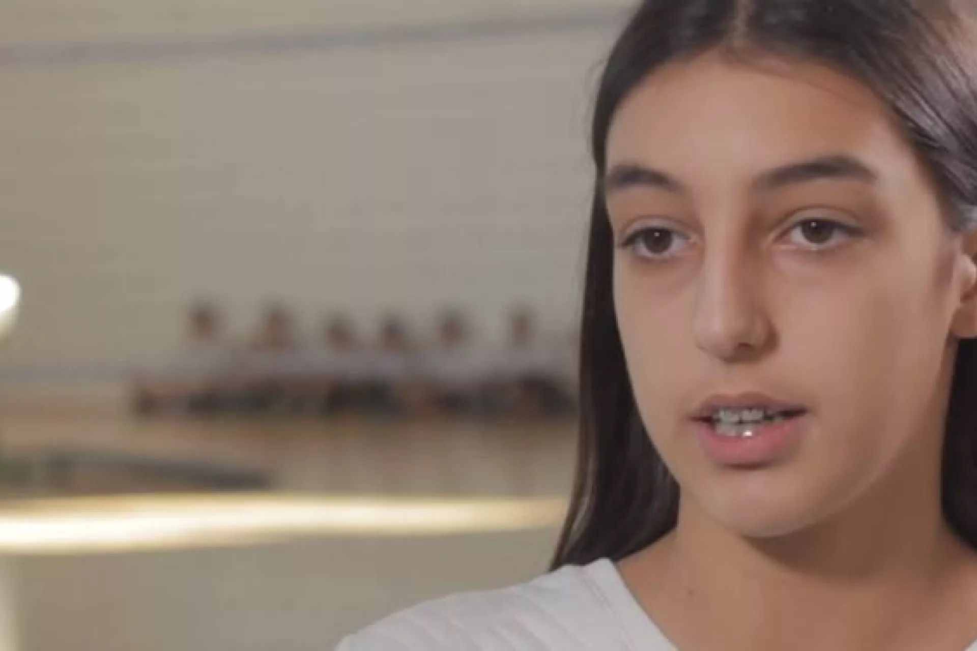 Kristina Ristanovic talking to  UNICEF