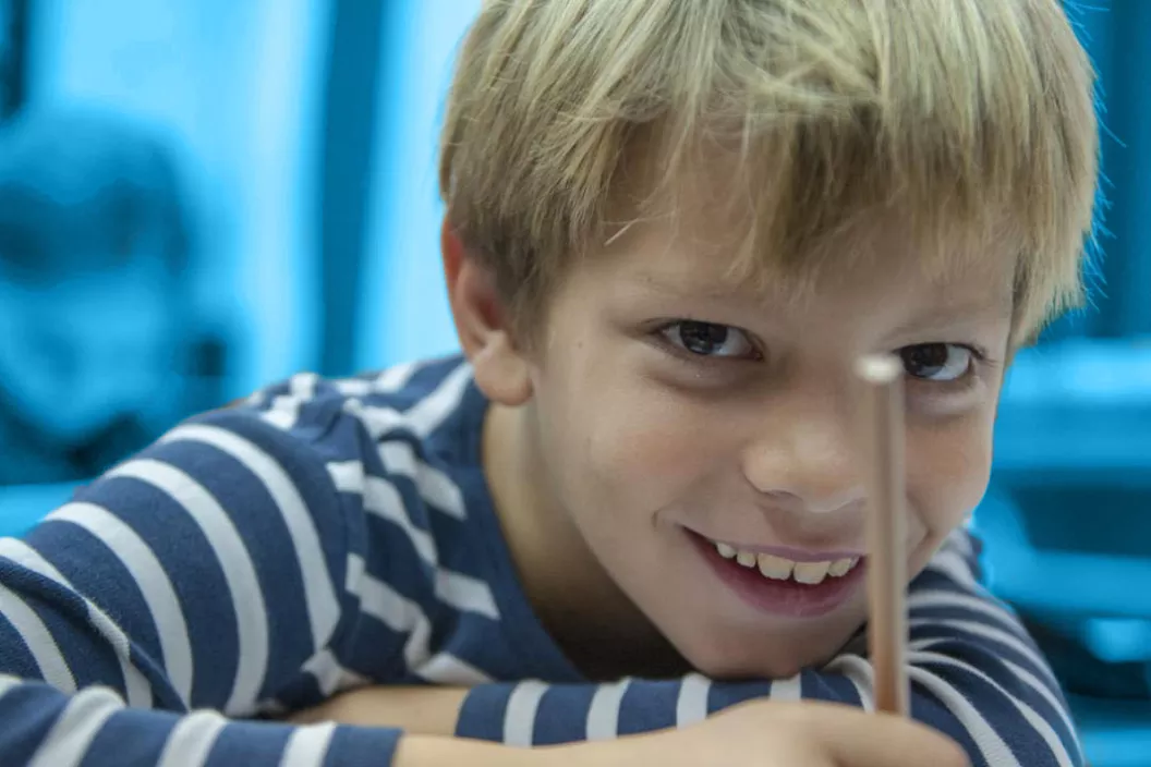 Boy at a school