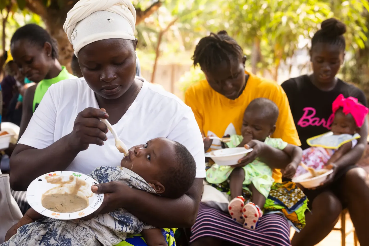 11-month-old Abdulrahman is fed a freshly cooked meal prepared at the Goderich Community Health Centre, during a cooking demonstration session.