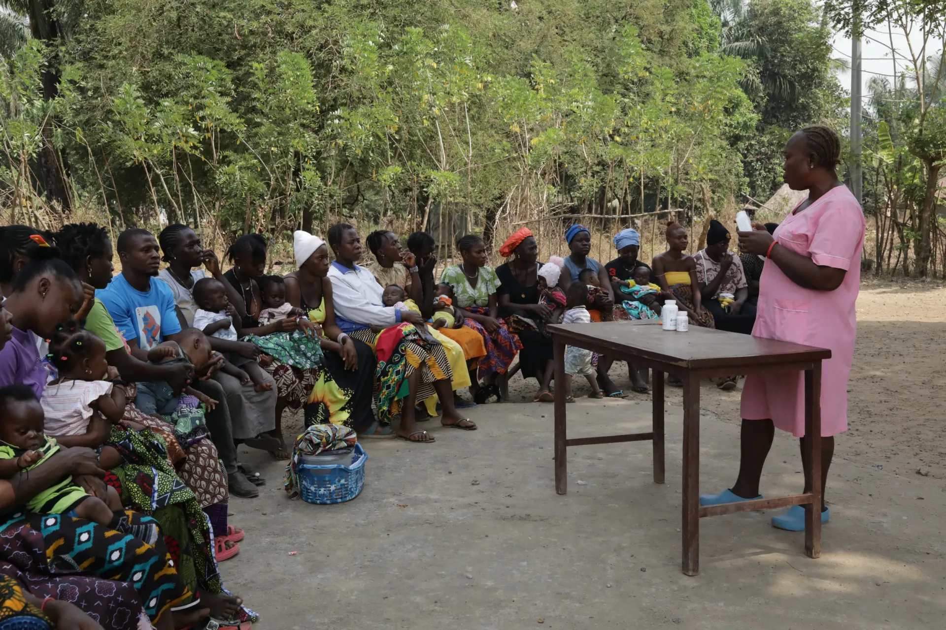 An engagement session in progress at the Rokonta Community Health Centre. 