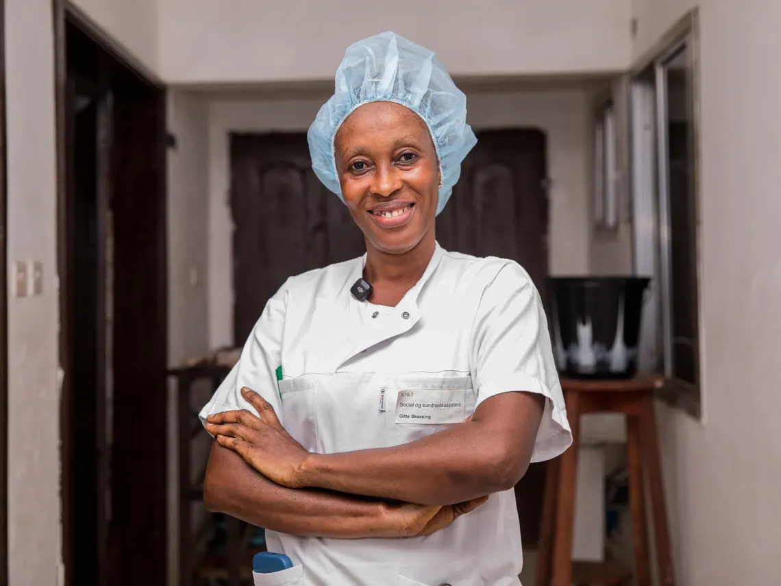 Nurse Saudatu Sesay at Makeni Regional Hospital.