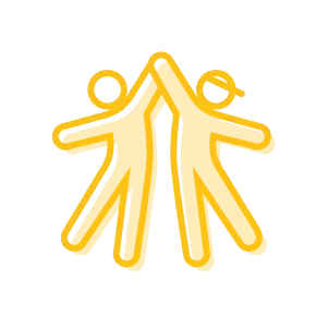 Icon of individuals doing a high five