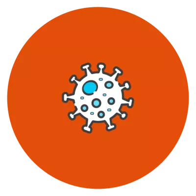 Icon of a virus