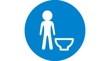 Icon representing poverty - child with an empty bowl