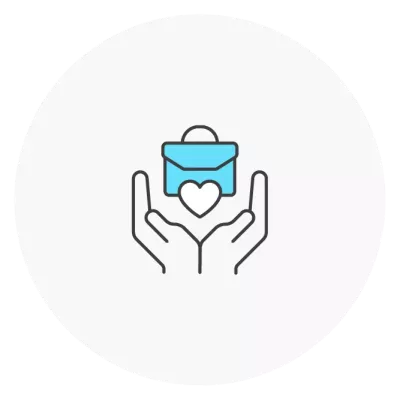 Icon of embracing hands