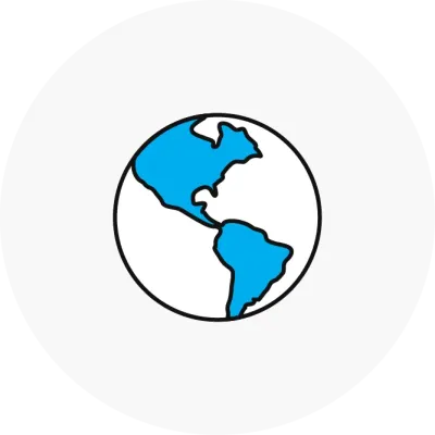 Illustrative icon of the earth.