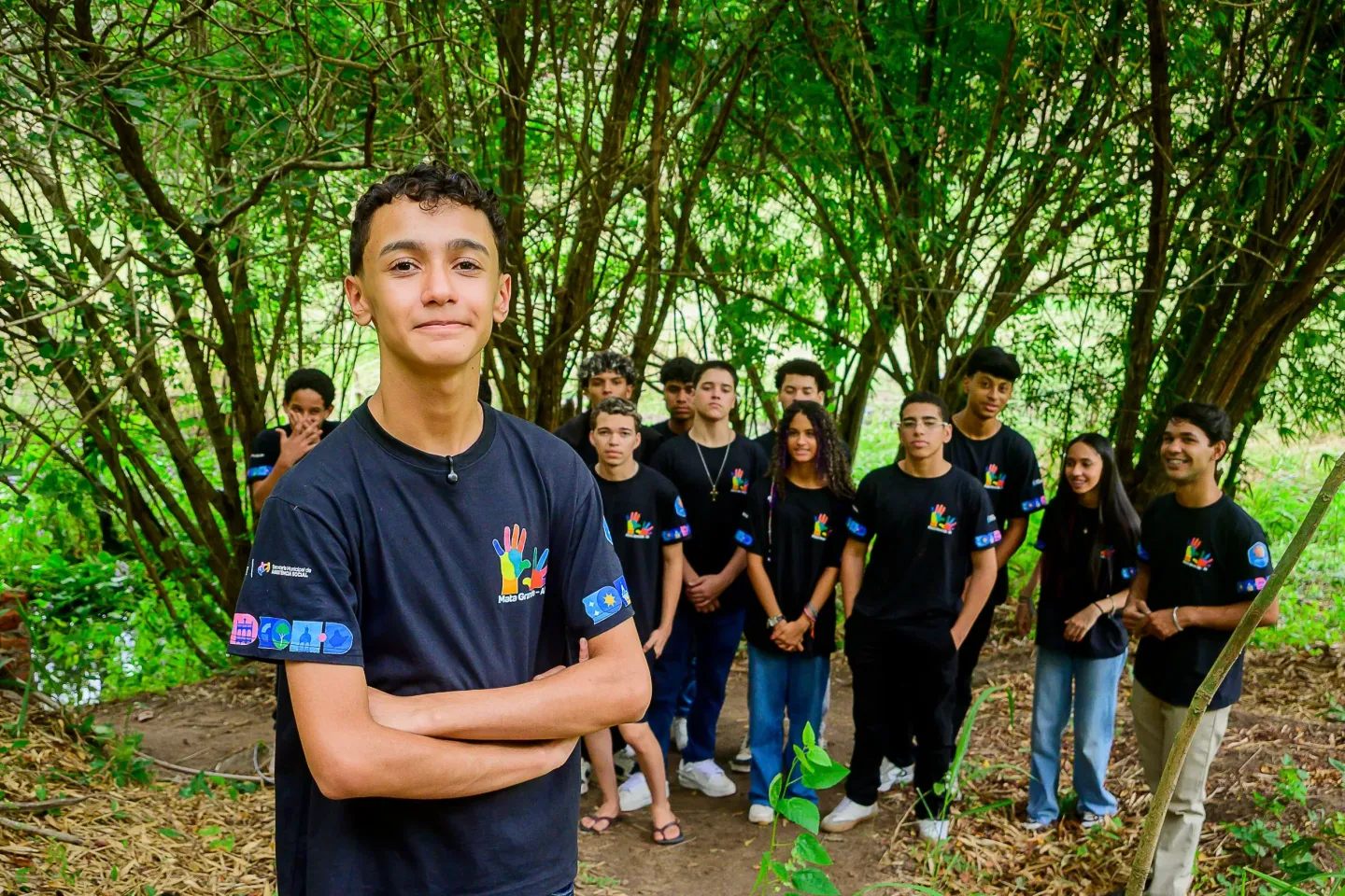 Youth advocate Madson, a member of NUCA at Recanto das &Aacute;guas, in Brazil