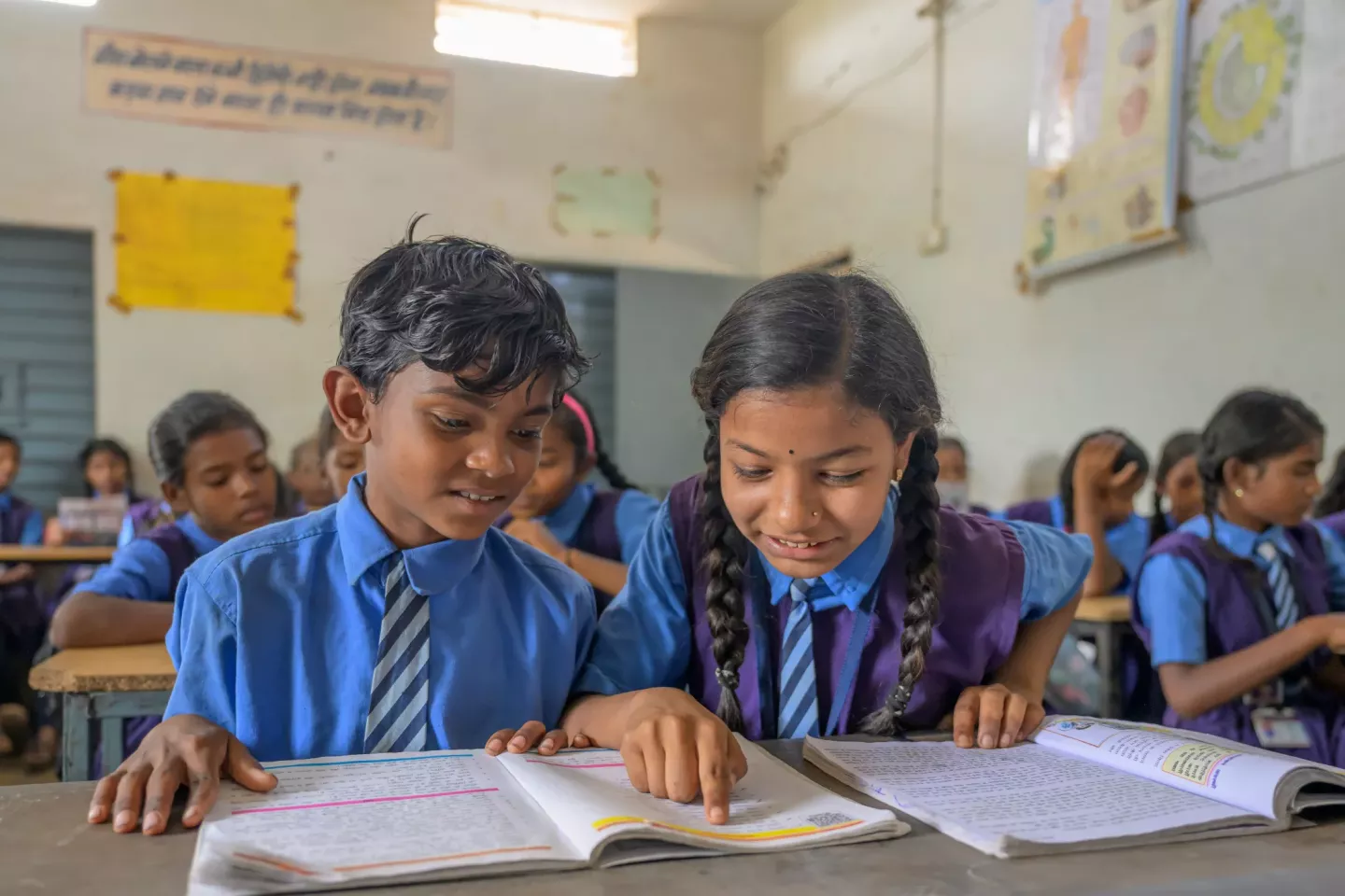 Happy kids at school