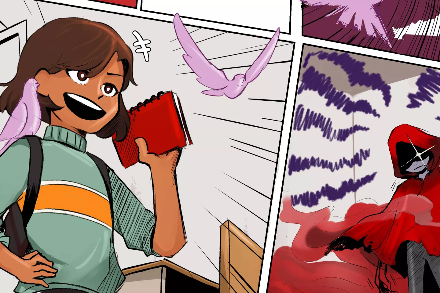 A panel from the Comic book that won UNICEF's global comic book contest