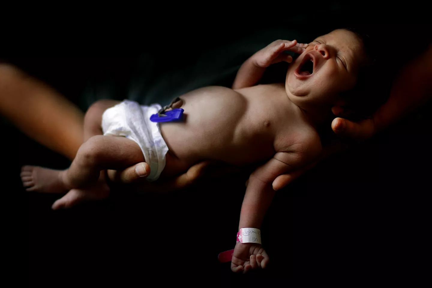 A baby boy born at GMRS Medical College in Gujarat, India, where UNICEF provided technical support for the Sick Newborn Care Unit.