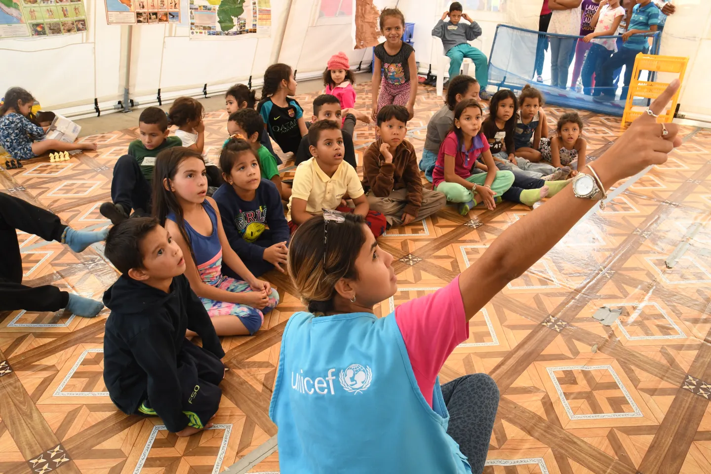 A child-friendly space at the Binational Border Service Centre in Tumbes, on Peru&rsquo;s northern border with Ecuador, providing psychosocial support to migrant children.
