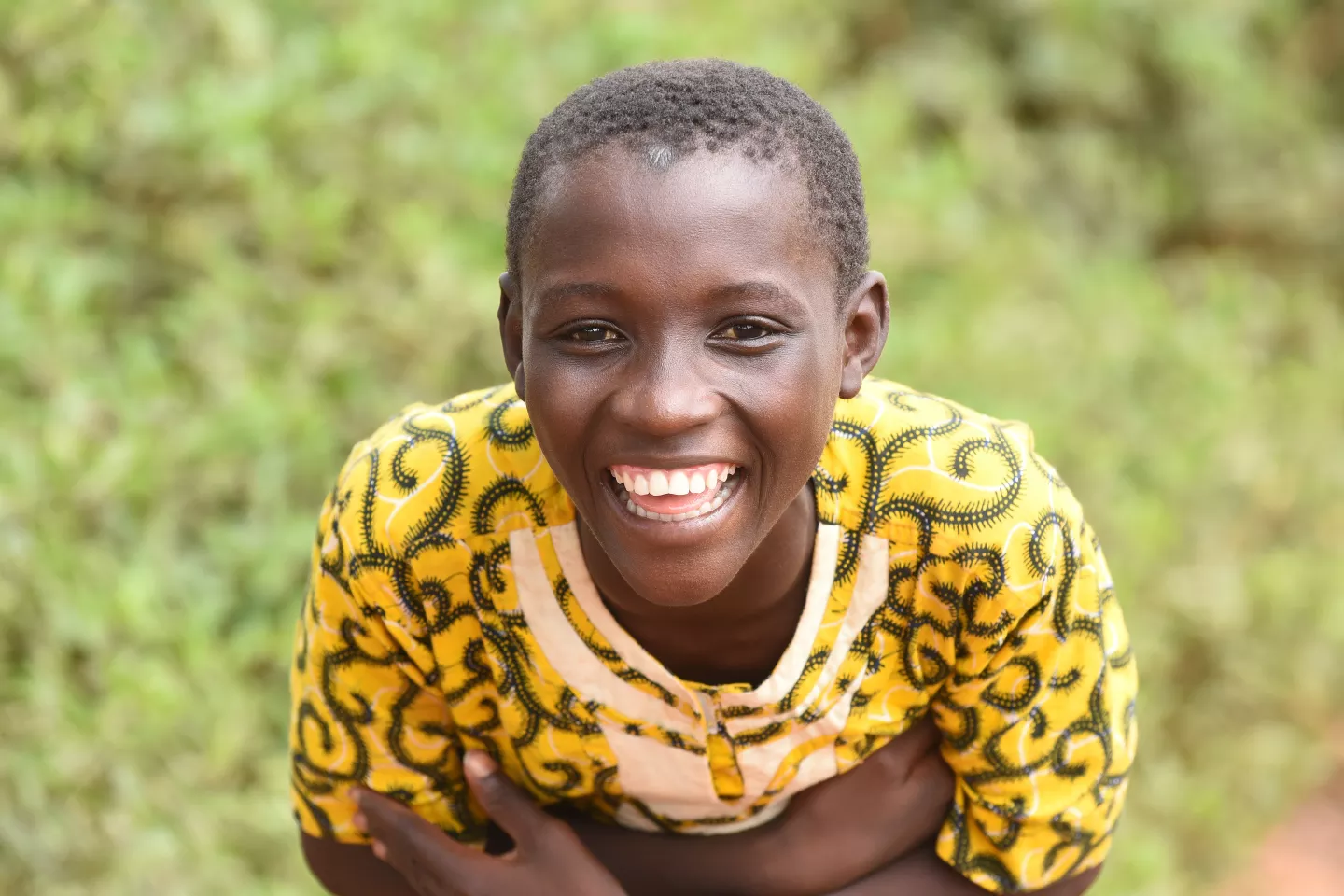A smiling boy in the village of Zaliohoua, in the West of C&ocirc;te d'Ivoire.